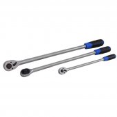 Трещотка реверсивная,удлиненная3/8"L-450мм с резиновой ручкой (72зуб) Трещотка реверсивная,удлиненная3/8"L-450мм с резиновой ручкой (72зуб)