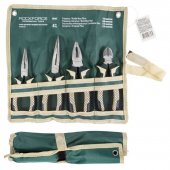 Набор шарнирно-губцевого инструмента 4пр. 7"-180мм(бокорезы, плоскогубцы, утконосы прямые/изогнутые), на полотне Набор шарнирно-губцевого инструмента 4пр. 7"-180мм(бокорезы, плоскогубцы, утконосы прямые/изогнутые), на полотне