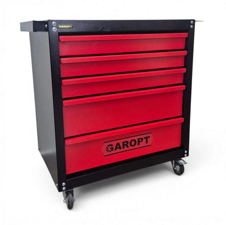 Тележка инструментальная GAROPT 5 ящиков КРАСНАЯ , Серия "Econom" арт. GTE5.RED