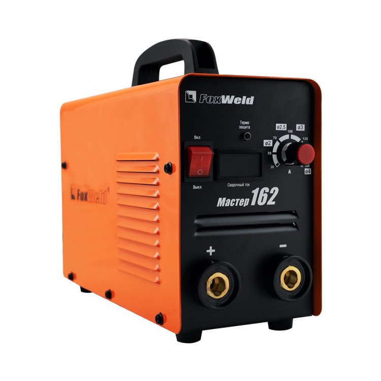 Cварочный аппарат Мастер 162 - Высокая стабильность тока (всегда высокое качество шва). Горячий старт, форсаж дуги, антизалипание. Работает от 140В. MMA, панельные розетки 35 мм2, напряжение питания: 220В±15%, Диапазон сварочного тока: 20-160А, ПВ: 1 Cварочный аппарат Мастер 162 - Высокая стабильность тока (всегда высокое качество шва). Горячий старт, форсаж дуги, антизалипание. Работает от 140В. MMA, панельные розетки 35 мм2, напряжение питания: 220В±15%, Диапазон сварочного тока: 20-160А, ПВ: 1