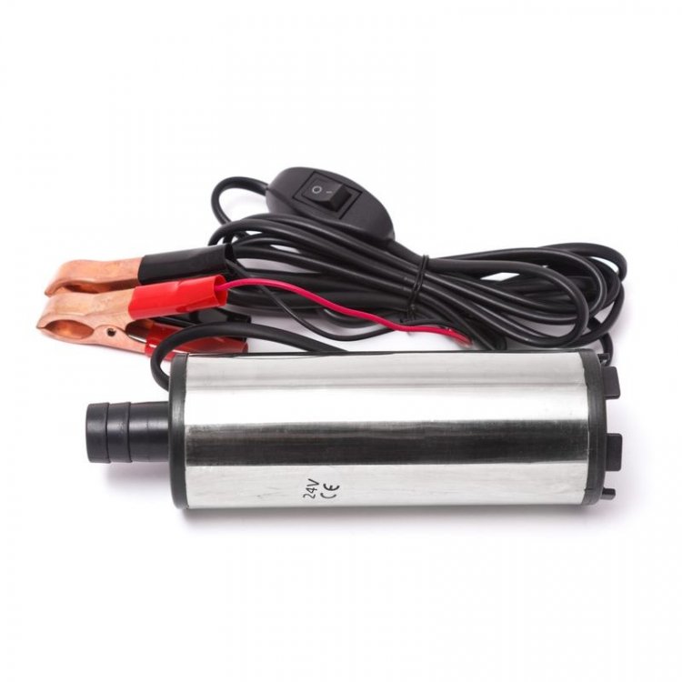 Насос для перекачки топлива (12В, диам. 51 мм, мощность 60Вт, 30 л/мин., диам. выходного отверстия 19мм, 8500 об/мин, длина провода 3м)