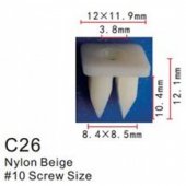 Клипса для крепления внутренней обшивки а/м Тойота пластиковая (100шт/уп.)