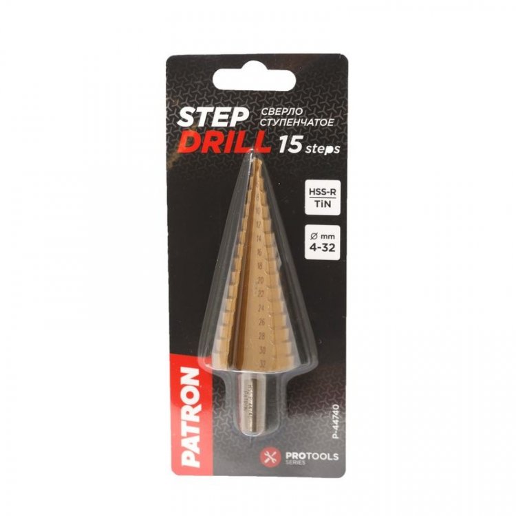 Сверло ступенчатое  HSS 4241(4-32мм), в блистере
