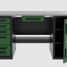 Верстак с ящиком двухтумбовый дверь/5 ящиков, зеленый 1800*700 Garopt, GT1800DY1Y5.green