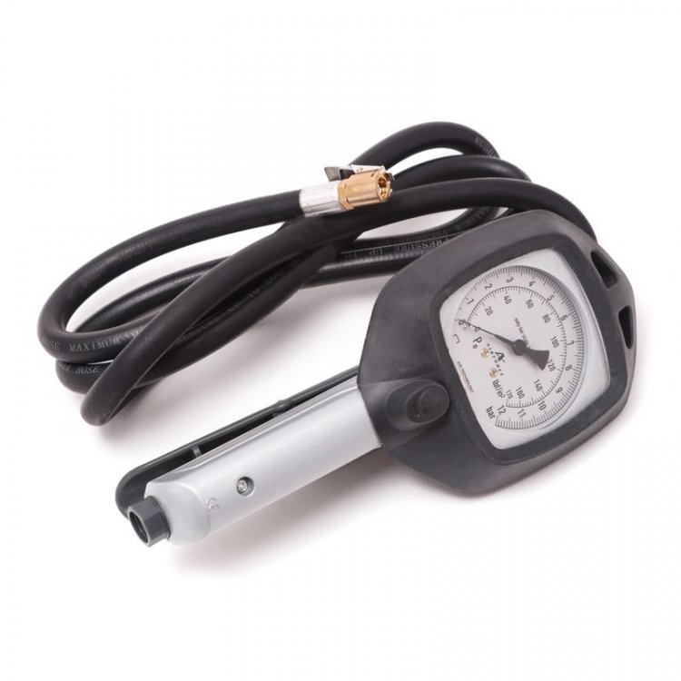 Пистолет для подкачки шин с манометром и шлангом 1м(0-12bar) Пистолет для подкачки шин с манометром и шлангом 1м(0-12bar)