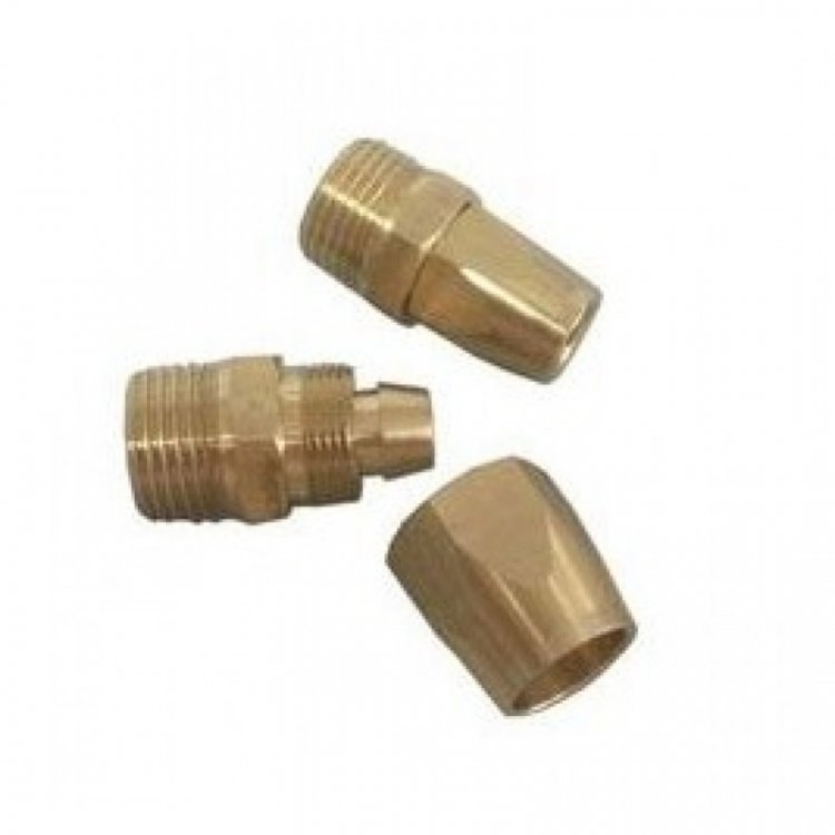 Соединитель резьбовой 1/2" с зажимом для шланга 8*12мм (наруж. резьба)