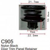 Клипса для крепления внутренней обшивки а/м Ягуар/ европейских а/м пластиковая (100шт/уп.) Клипса для крепления внутренней обшивки а/м Ягуар/ европейских а/м пластиковая (100шт/уп.)