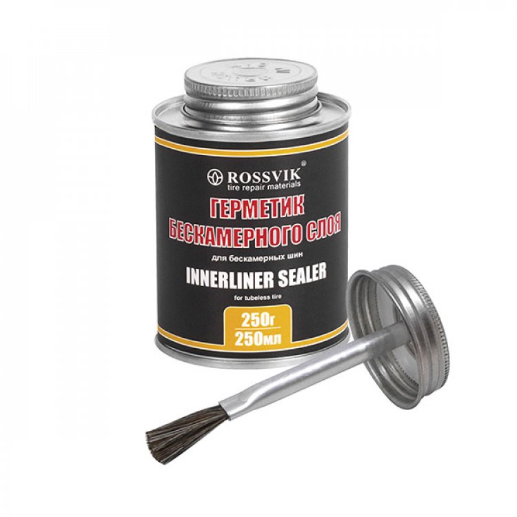 Герметик бескам.слоя 250 мл/250 г (банка с кистью) ROSSVIK Герметик бескам.слоя 250 мл/250 г (банка с кистью) ROSSVIK