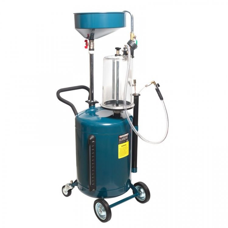 Маслоотсос пневматический передвижной с предкамерой,воронкой для слива масла и комплектом щупов ,90л