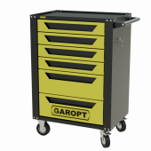 Тележка инструментальная Garopt 6 ящиков ЖЁЛТАЯ, центральный замок, увеличенные колеса, доводчики, GAROPT Серия "High", высота 1040мм Тележка инструментальная Garopt 6 ящиков ЖЁЛТАЯ, центральный замок, увеличенные колеса, доводчики, GAROPT Серия "High", высота 1040мм