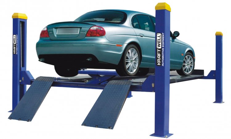 Подъемник четырехстоечный г/п 4000 кг. платформы для сход-развала