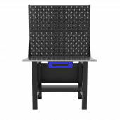 Верстак бестумбовый с ящиком и двумя экранами, синий/ Стол для слесарных работ 1200*700 GAROPT, Gt1200STY1PP2.blue