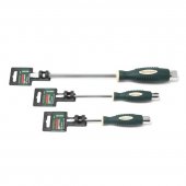 Отвертка шлицевая силовая магнитная "Profi" S2 SL6.5х150мм, на пластиковом держателе