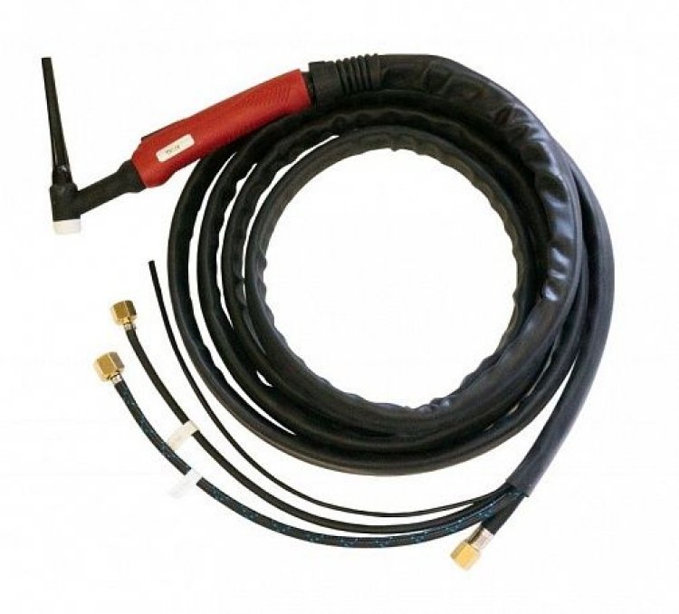 Горелка TIG 18 320A(100%) M12x1, вода 1/4G, газ 3/8G, 4m-с упр. разъемами 2-3-5 рin Горелка TIG 18 320A(100%) M12x1, вода 1/4G, газ 3/8G, 4m-с упр. разъемами 2-3-5 рin