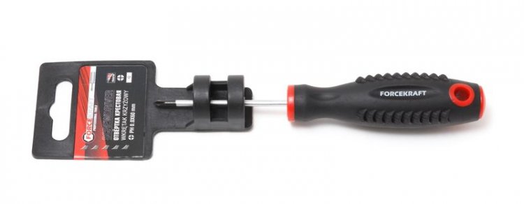 Отвертка крестовая магнитная "Profi" S2 PH0.0х60мм, на пластиковом держателе