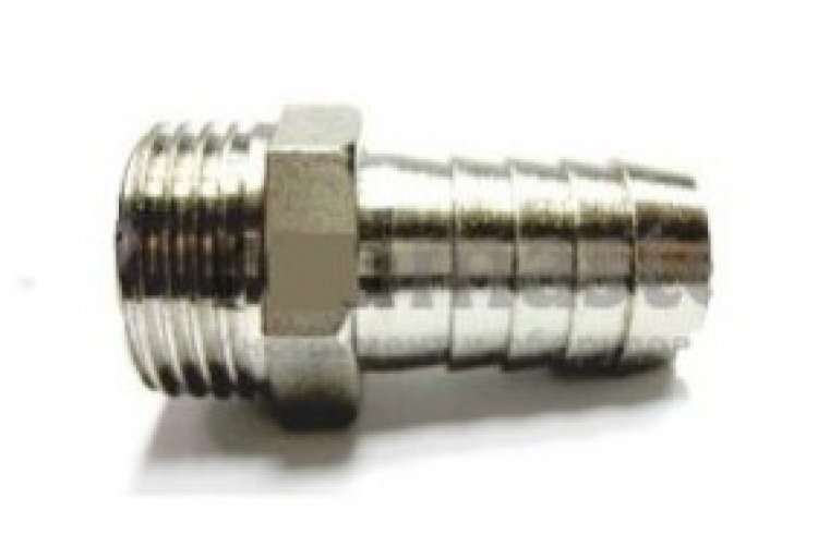 Штуцер для быстроразъема "елочка" 8 мм (железо, тип USA) Штуцер для быстроразъема "елочка" 8 мм (железо, тип USA)