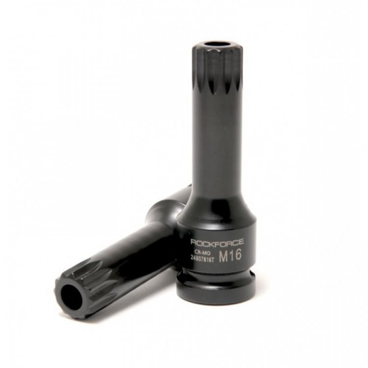 Головка-бита SPLINE ударная M16 с отверстием, 1/2"