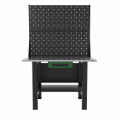 Верстак бестумбовый с ящиком и двумя экранами, зеленый/ Стол для слесарных работ 1200*700 GAROPT, Gt1200STY1PP2.green