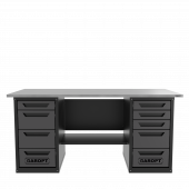 Верстак двухтумбовый 4 ящиков /5 ящиков 1800*700 серый GAROPT, GT1800Y4Y5.grey