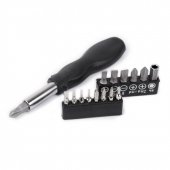 Отвертка-битодержатель с комплектом бит, 15пр.(L-110мм; PH:000,00,0,1,2,4; SL:1,1.5,2.5,3,4,5,6мм),в блистере