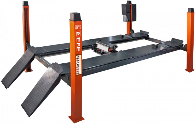Подъёмник четырёхстоечный электрогидравлический под сход-развал г/п 4 т. Подъёмник четырёхстоечный электрогидравлический под сход-развал г/п 4 т.