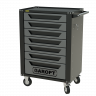 Тележка инструментальная Garopt 7 ящиков СЕРАЯ, центральный замок, увеличенные колеса, доводчики, GAROPT Серия "High", высота 1040мм Тележка инструментальная Garopt 7 ящиков СЕРАЯ, центральный замок, увеличенные колеса, доводчики, GAROPT Серия "High", высота 1040мм