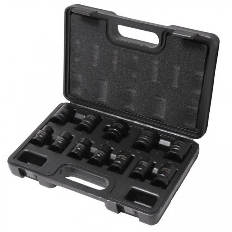 Набор головок ударных 12пр.1/2" (6гр.)(10,12,13-19,21,22,24мм)в кейсе Набор головок ударных 12пр.1/2" (6гр.)(10,12,13-19,21,22,24мм)в кейсе