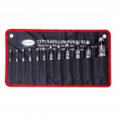 Набор пробойников, 12пр.(3-10, 12, 14, 16, 19мм), на полотне