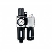 Блок подготовки воздуха (фильтр тонкой очистки+ регулятор + маслодобавитель) 3/8" Пропускная способность 1100 л/мин Блок подготовки воздуха (фильтр тонкой очистки+ регулятор + маслодобавитель) 3/8" Пропускная способность 1100 л/мин