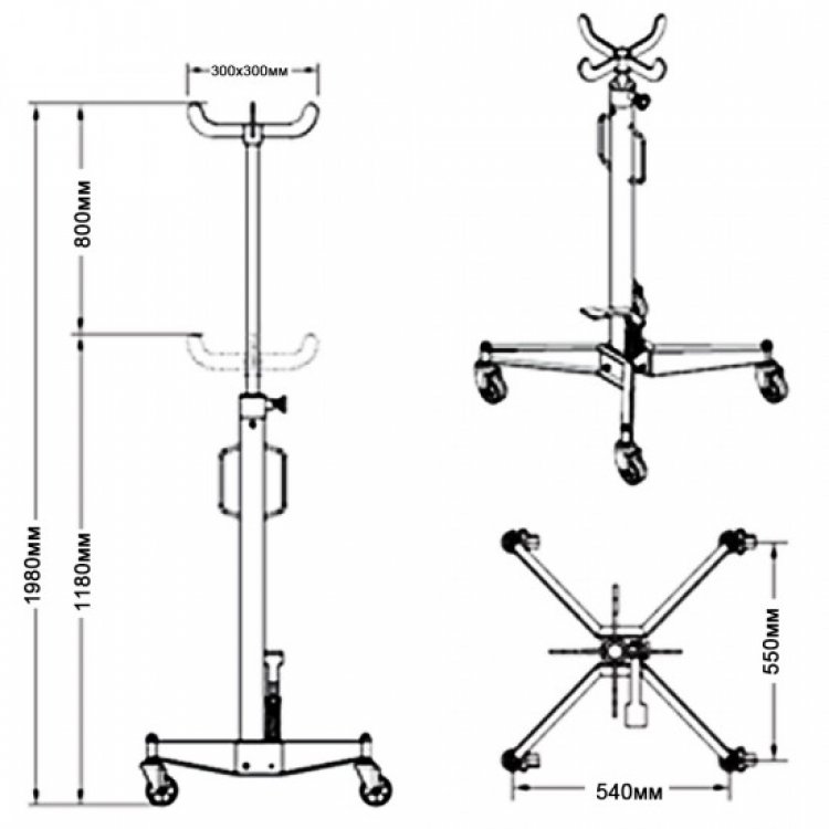 Стойка трансмиссионная (крюк) 0,5T MS0102A