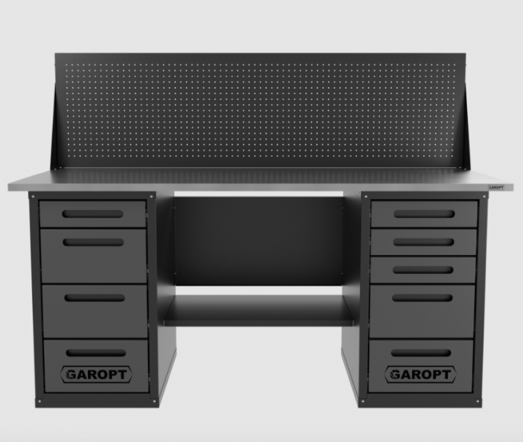 Верстак двухтумбовый 4 ящиков /5 ящиков с экраном 1800*700 серый GAROPT, GT1800Y4Y5PP.grey Верстак двухтумбовый 4 ящиков /5 ящиков с экраном 1800*700 серый GAROPT, GT1800Y4Y5PP.grey