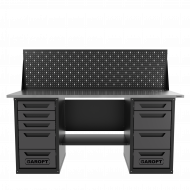 Верстак двухтумбовый 4 ящиков /5 ящиков с экраном 1800*700 серый GAROPT, GT1800Y4Y5PP.grey