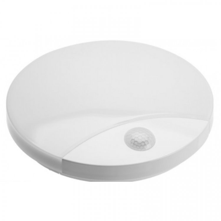 Светильник светодиодный LOGOS с датчиком движения, 16W, 4000K, IP44, AC220-240V, 50-60Hz, 1200lm, 360град, белый корпус Светильник светодиодный LOGOS с датчиком движения, 16W, 4000K, IP44, AC220-240V, 50-60Hz, 1200lm, 360град, белый корпус
