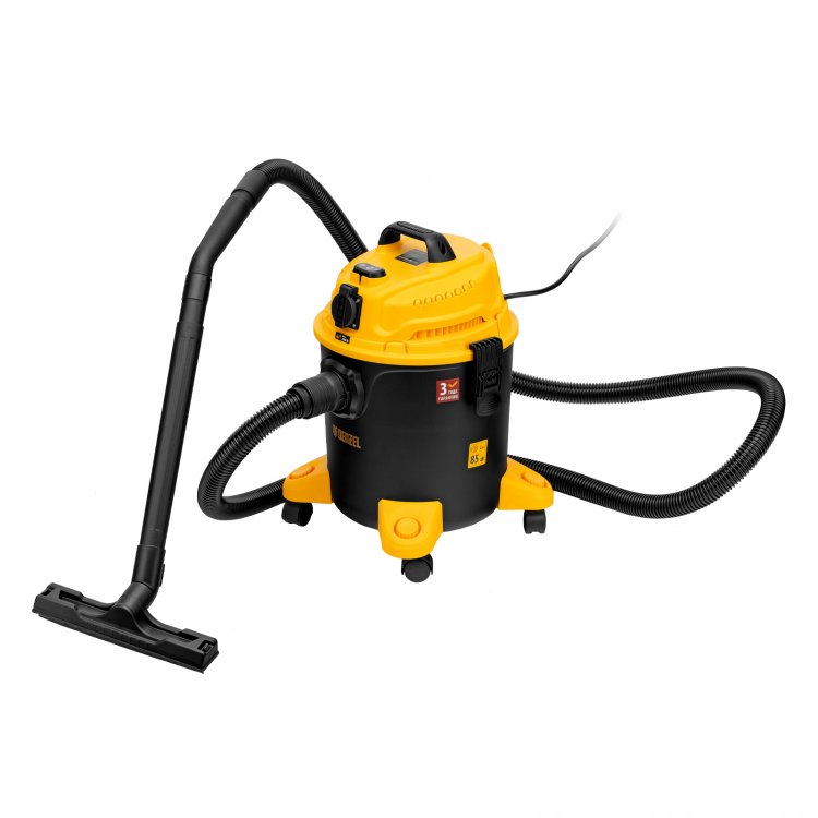 Пылесос строительный LVC20, 1400 Вт, бак 20 л, шланг 3 м, розетка с автосинхр.// Denzel Пылесос строительный LVC20, 1400 Вт, бак 20 л, шланг 3 м, розетка с автосинхр.// Denzel
