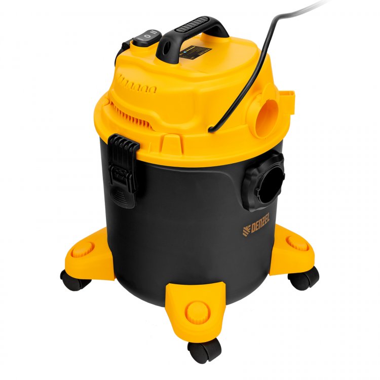 Пылесос строительный LVC20, 1400 Вт, бак 20 л, шланг 3 м, розетка с автосинхр.// Denzel Пылесос строительный LVC20, 1400 Вт, бак 20 л, шланг 3 м, розетка с автосинхр.// Denzel