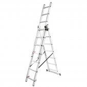 Лестница комбинированная трехсекционная (3х12ступенек, max нагрузка 150кг, вес 16,3кг)