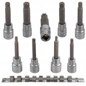 Набор головок-бит Ribe 6-лучевых,9 пр.(М5,М6,М7,М8,М9,М10,М12,М14,М16; L-100мм), на планке Набор головок-бит Ribe 6-лучевых,9 пр.(М5,М6,М7,М8,М9,М10,М12,М14,М16; L-100мм), на планке