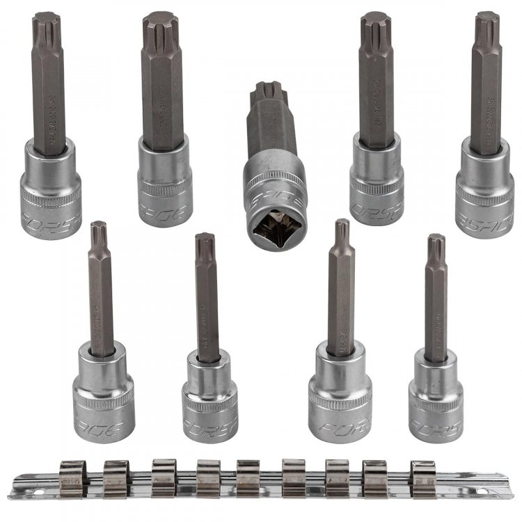 Набор головок-бит Ribe 6-лучевых,9 пр.(М5,М6,М7,М8,М9,М10,М12,М14,М16; L-100мм), на планке Набор головок-бит Ribe 6-лучевых,9 пр.(М5,М6,М7,М8,М9,М10,М12,М14,М16; L-100мм), на планке