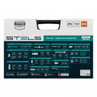 Набор инструментов 1/4", 3/8", 1/2", CrV, S2, усиленный кейс, 151 предм, Stels