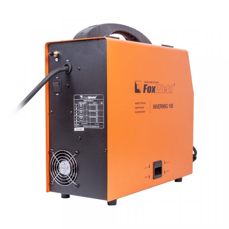 Сварочный полуавтомат Invermig 185  - Надежный 185А полуавтомат 3-в-1 с внутренним механизмом подачи проволоки. Сварочный ток 30-180 (MIG), 20-180 (TIG), 30-160(MMA). Возможность сварки порошковой проволокой (FCAW).    Разъём панельных розеток: 35мм²