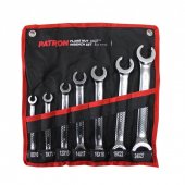 Набор ключей разрезных 7 пр. (8x10,9x11,12x13,14x17,16x18,19x22,24x27мм), на полотне