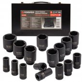 Набор головок ударных глубоких 3/4" 16пр.(17,19,21,22,24,27,30,32-36,38,41,46,50) в кейсе Набор головок ударных глубоких 3/4" 16пр.(17,19,21,22,24,27,30,32-36,38,41,46,50) в кейсе