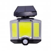 Светильник светодиодный на солнечной батарее с датчиком движения и пультом(COB66,6500К,t заряда 8ч,t раб 7ч,батарея:3.7V,2400mAh,IP65)