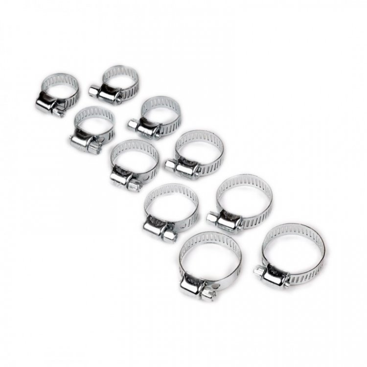 Набор хомутов червячных 10 пр.(10-18х2шт,12-20х2шт,14-23х2шт,15-25х2шт,16-27ммх2шт),в блистере