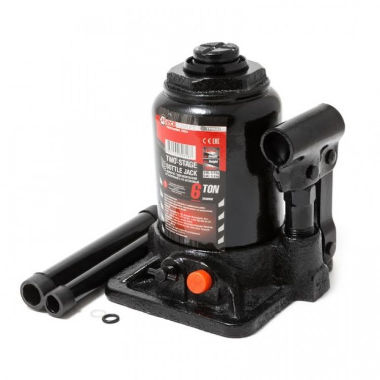 Домкрат бутылочный двухштоковый  2т с клапаном (h min-150мм, h max-370мм, ход штока-160мм) Домкрат бутылочный двухштоковый  2т с клапаном (h min-150мм, h max-370мм, ход штока-160мм)