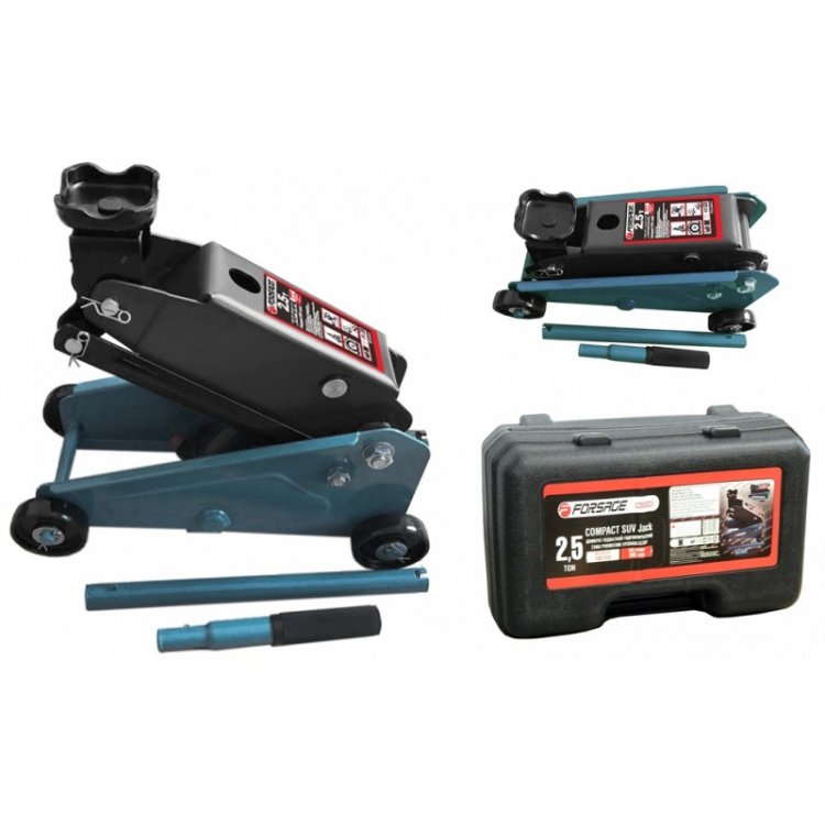 Домкрат подкатной гидравлический 2,5т "Компакт" для кроссоверов и микроавтобусов (h min 140мм,h max 395), в кейсе Домкрат подкатной гидравлический 2,5т "Компакт" для кроссоверов и микроавтобусов (h min 140мм,h max 395), в кейсе