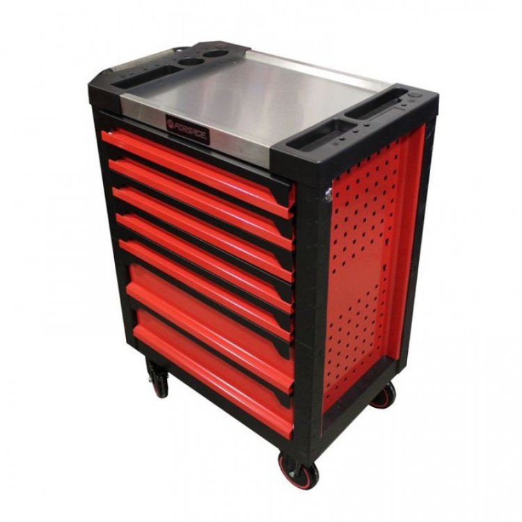 Тележка инструментальная 7-и полочная (красная) Тележка инструментальная 7-и полочная (красная)