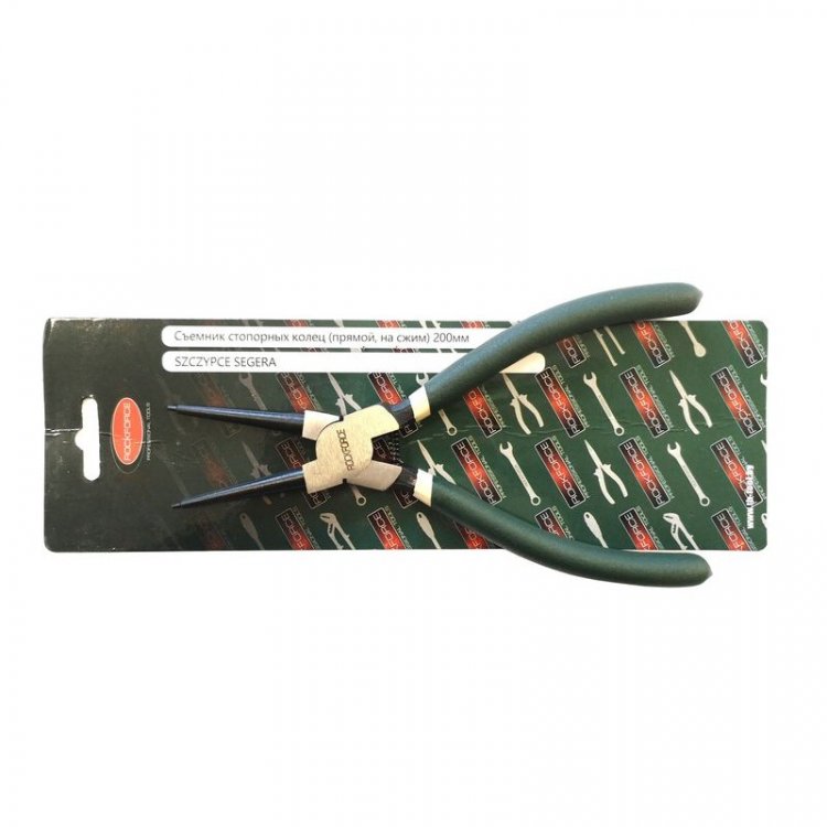 Съемник стопорных колец прямой на сжим(L-150мм),в блистере