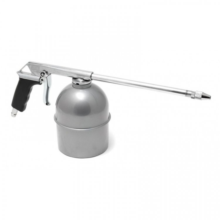 Пневмопистолет для мойки двигателя с бачком(расход воздуха 130 л/мин, емкость бачка 600мл) Пневмопистолет для мойки двигателя с бачком(расход воздуха 130 л/мин, емкость бачка 600мл)