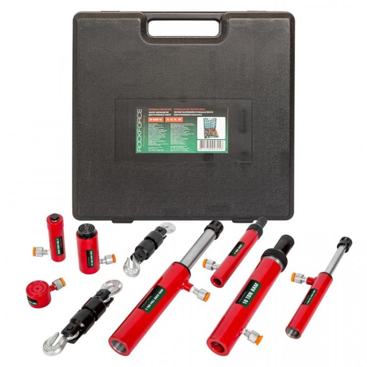 Набор цилиндров гидравлических прямого и обратного действия 7пр.(2т, 4т, 5т, 10т)в пластиковом кейсе Набор цилиндров гидравлических прямого и обратного действия 7пр.(2т, 4т, 5т, 10т)в пластиковом кейсе